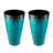 23.75"H Set of 2 Oversized Wavy Texture Turquoise Tall Plastic Planter-347168032