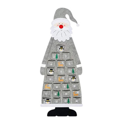 Christmas Advent Calendar Santa Claus Advent Calendar With 24 Days Pocket Christmas Countdown Hanging Ornaments For Home Office Door Wall Decoration