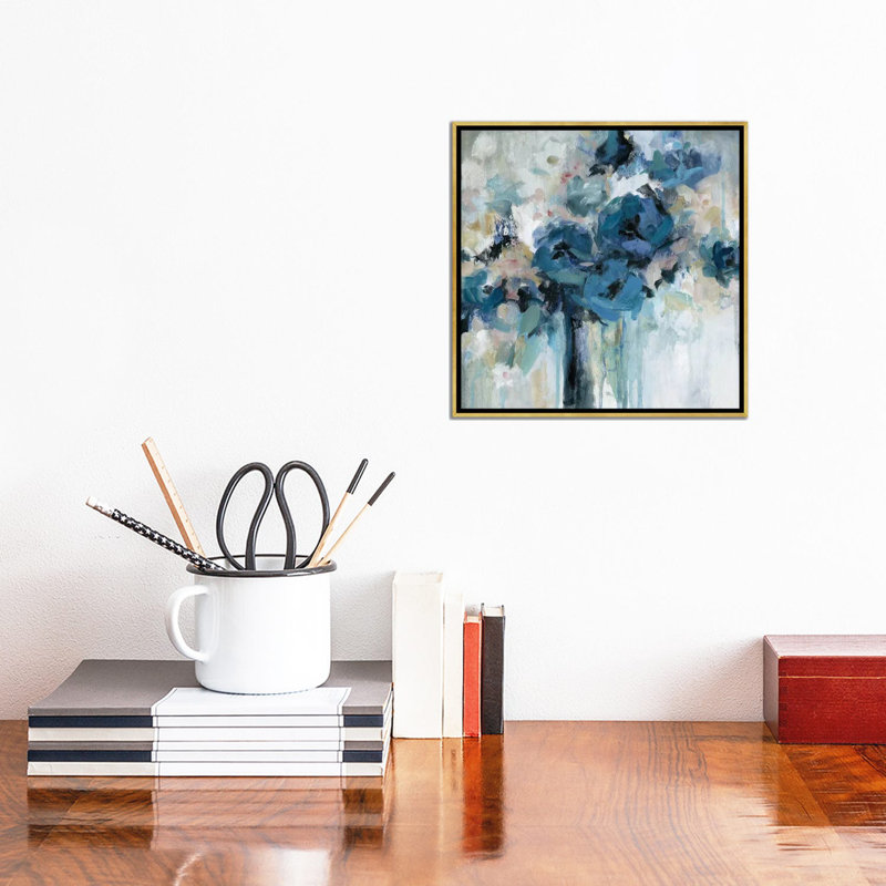 «Midnight Splash» par Carol Robinson, reproduction d'art sur toile tendue, Cadre doré, H 12 po x l 12 po x P 1,5 po