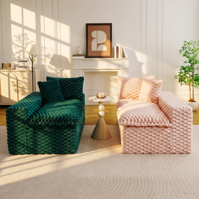 Canapé 4 places Luxury, Polyester vert