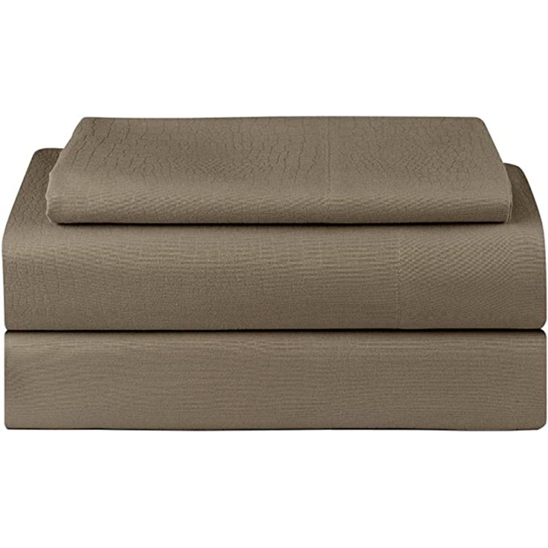 Microfiber Solid Colour Sheet Set, California king Sheet Set, Sand