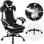 Inbox Zero Adjustable Reclining Ergonomic Swiveling PC & Racing Game Chair with Footrest-2043846288