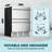 Simzlife 23.5"W 5 Cubic Feet 160 Cans Under-Counter Beverage Refrigerator- Freestanding/Built-In/Under Counter Cooler with Commercial Grade Double Stainless Steel Door