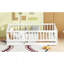Lit de plancher pour enfants avec clôture et porte, aucun sommier nécessaire, structure en bois de pin robuste, conception multifonctionnelle