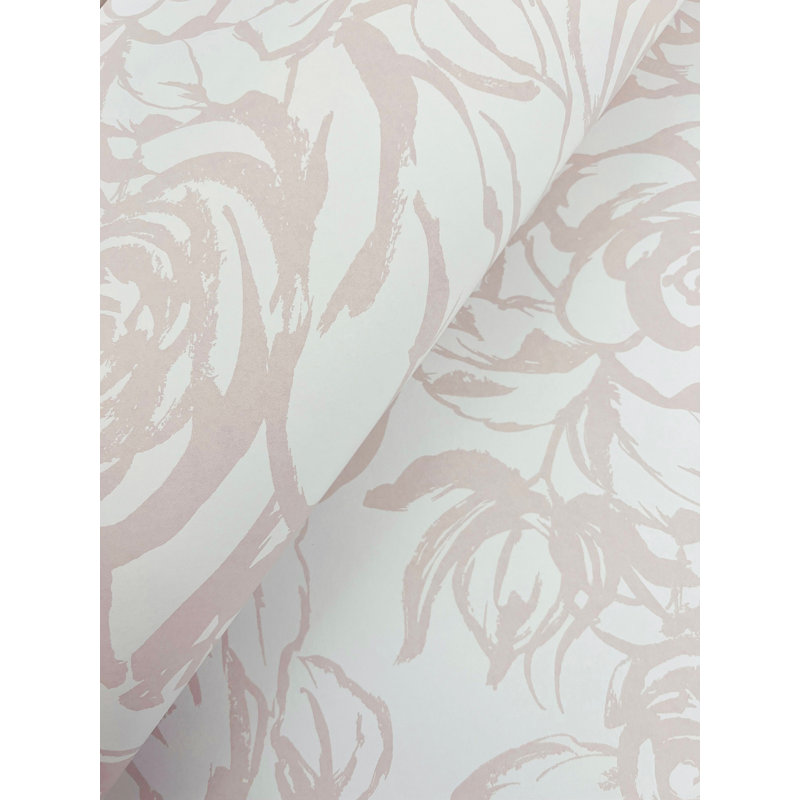 Nelda Black Rose Wallpaper, Pink