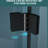 Bi Tempered Glass Shower Door, 32"W X 72"H, Matte Black, Secure Hinges Waterproof Design