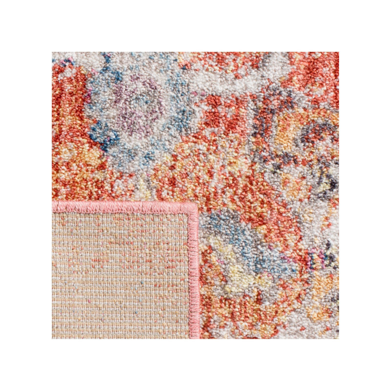 Tapis orange Jehanne, Carré 5 pi 1 po