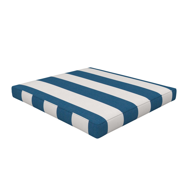 Sunbrella® Outdoor Ottoman Seat Cushion, 20" W x 22" D, Cabana Regatta