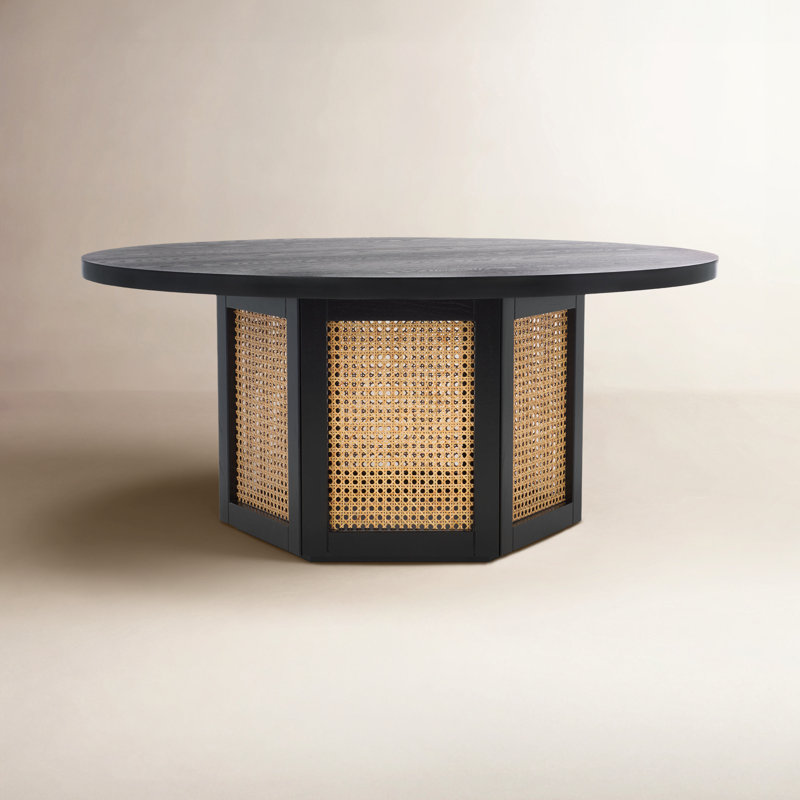 Pacetti Coffee Table, Black Top/Black/Natural Base