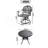 3-Piece All-Weather Cast Aluminum Dining Set, Include 2 Swivel Chairs And 39.37" Round Table-102548629-102548628