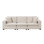 Canapé modulaire contemporain avec coussins en chenille beige à 3 places avec coussin en mousse et contreplaqué