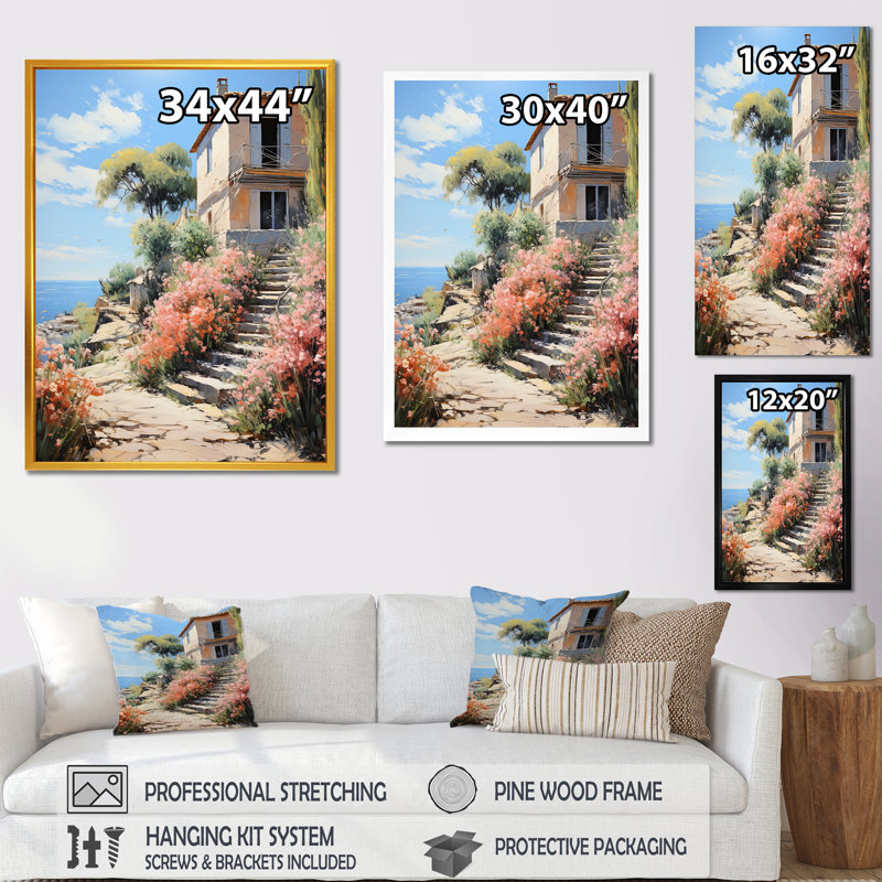 Sommet chalet dans les Alpes françaises 3 - art mural paysage, Toile tendue, H 32 po x l 16 po