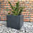 10 in. Small Granite Concrete Square Planter / Pot with Drainage Holes for Indoor & Outdoor-33045135-33045139