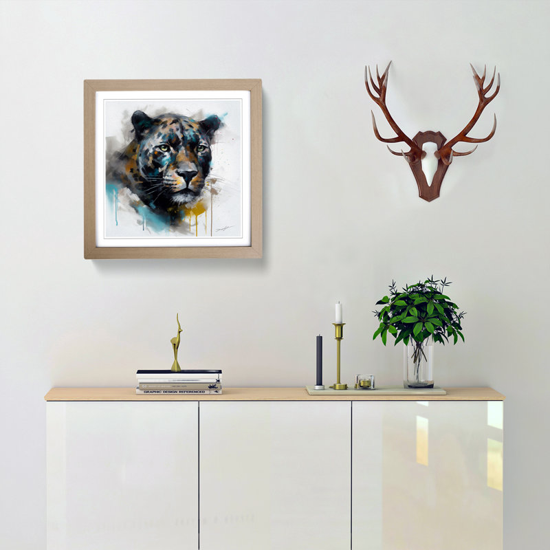 Panther - Framed Print, Oak