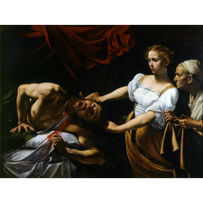 «Judith Beheading Holofernes» par Caravaggio - Art mural sur toile tendue avec châssis