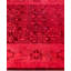 Overdyed Hand-Knotted Wool Modern-Contemporary Red Area Rug 8' 10" x 12' 6"