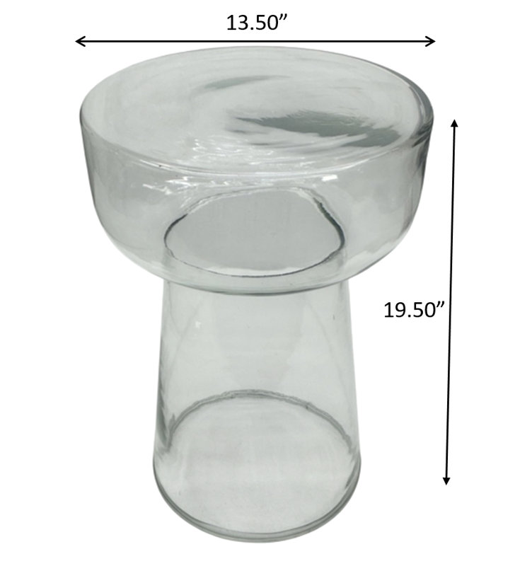 Glass Top End Table