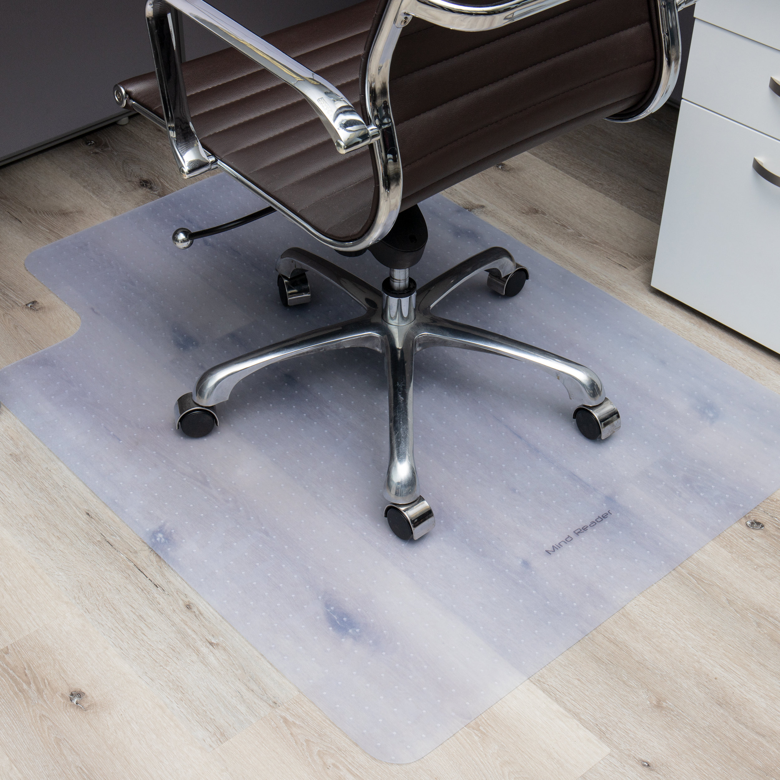 Standard Lip Water Resistant Chair Mat with Straight Edge for Firm Surfaces