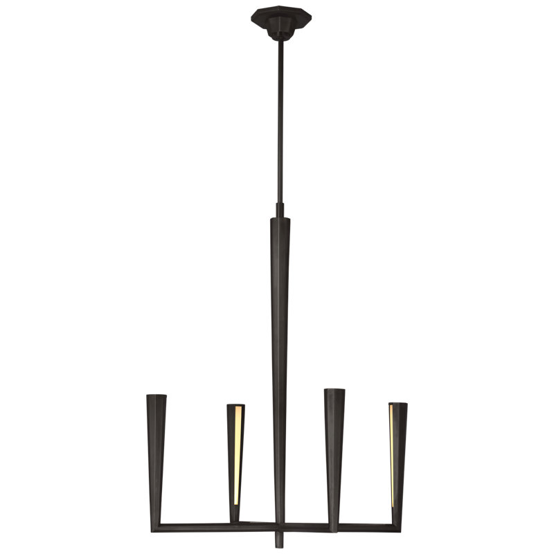 Thomas O'Brien Galahad Small Chandelier, Bronze, 69.5" H x 26" W x 26" D