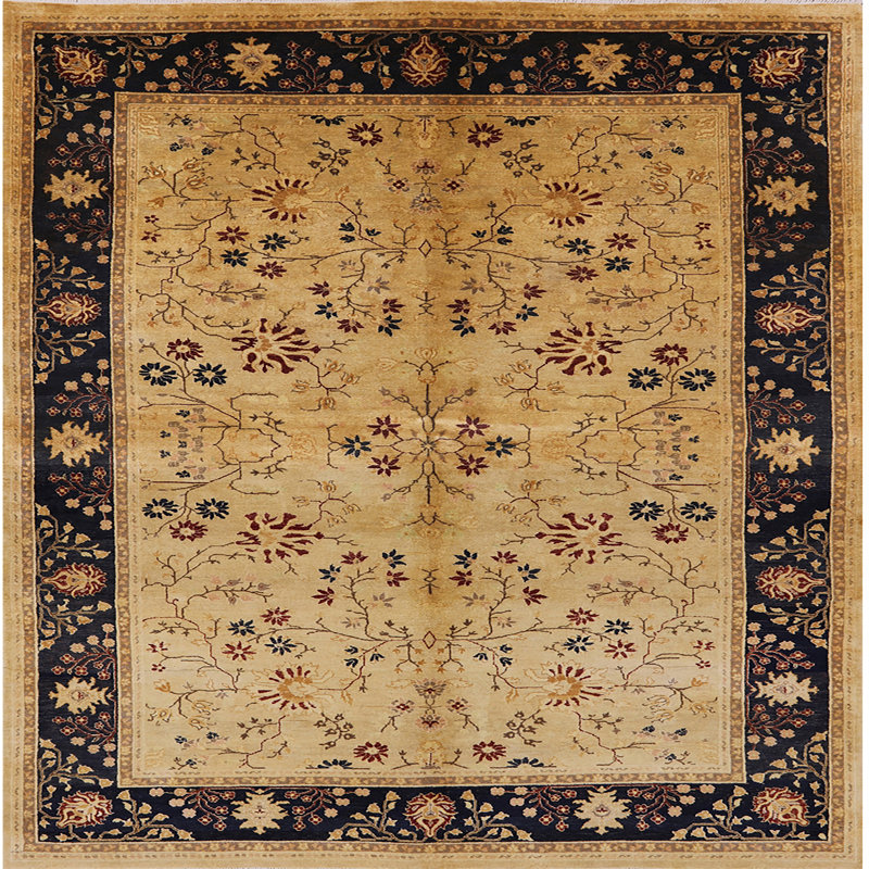 Tapis oriental noir / beige Oddger, Carré 4 pi