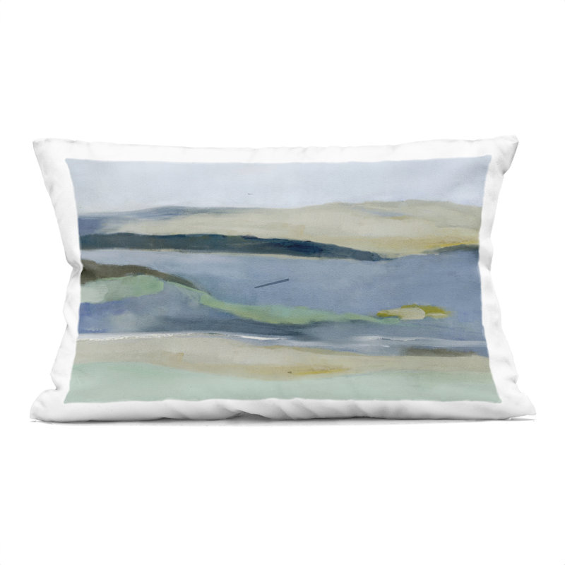 Coussin décoratif abstrait Abstract Wippling Waves, design par Lera