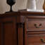 Armoire d'appoint en bois massif brun noisette