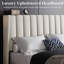 Upholstered Bed Frame with Channel Tufted Headboard-77082535-77082584