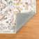 Beige/Brown/Gray Floral Machine Washable Area Rug with Non-Slip Backing