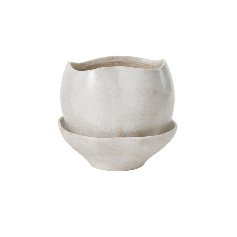 Pot avec soucoupe Iona 10,25 po x 9 po, 9" H x 10.25" W x 10.25" D