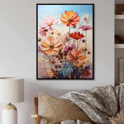 " Light Colour Zinnias Flowers Collage I "