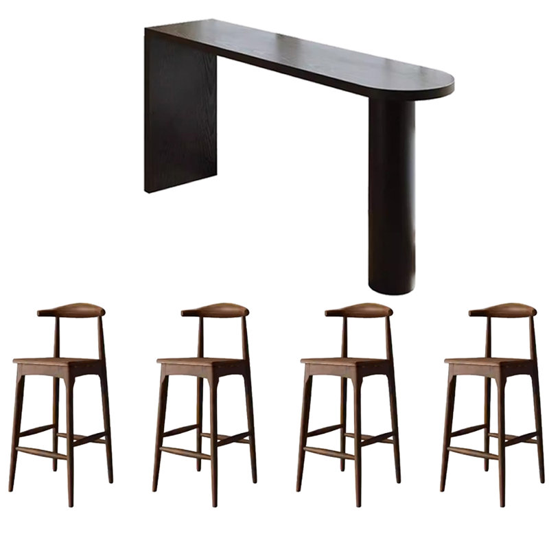 Small high bar table and chair, 41.3"H x 70.8"L x 17.7"W