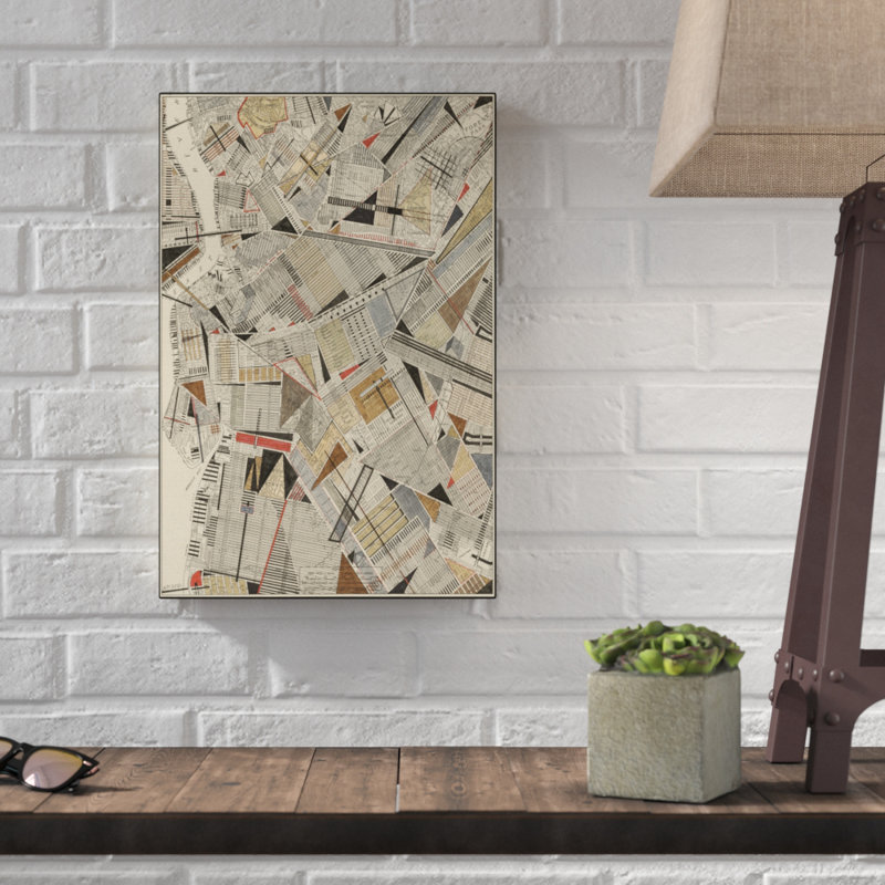 Modern Map Of Brooklyn by Nikki Galapon - Painting on Canvas, 46cm H x 30cm W, Wrapped Canvas