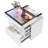 2-Drawer Nightstand with Adjustable RGB Light and Human Body Detection,Fashionable Mirror Visual Design Bedside Table with Charging Station-645997688