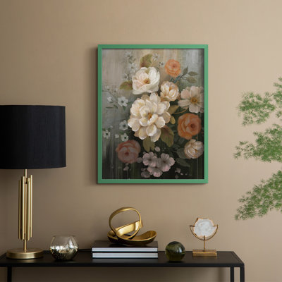 Moody Blooms Framed Print - Solid Wood