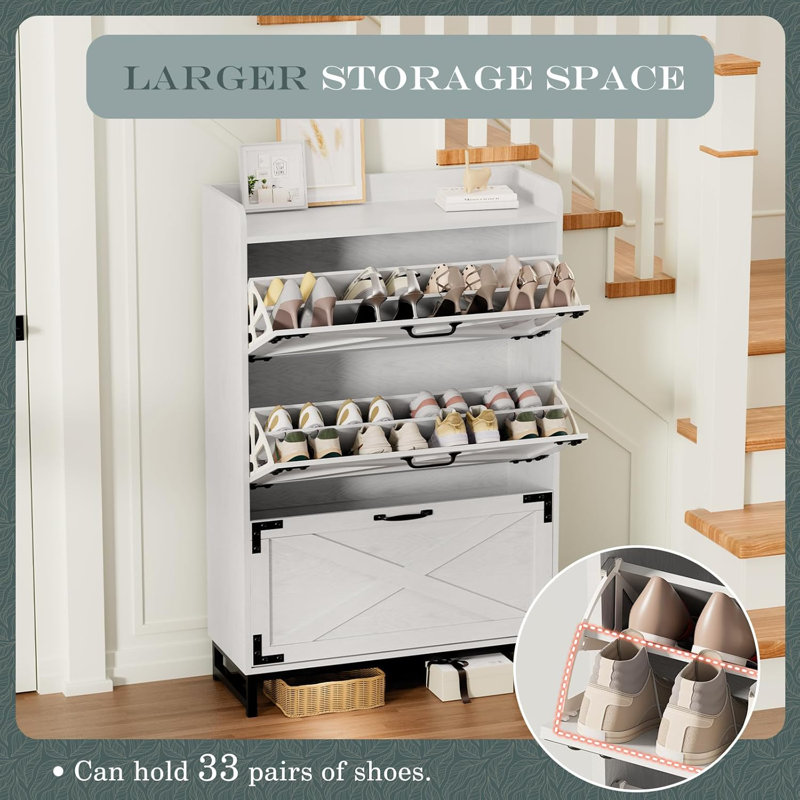 Shoe Storage Cabinet3, White