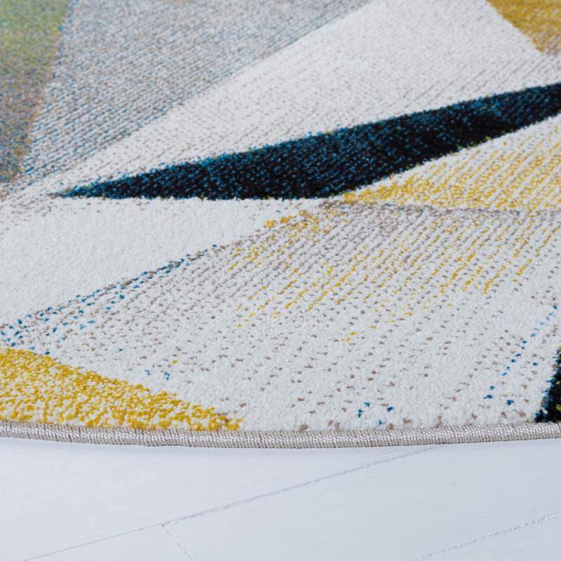 Sase Performance Abstract Rug, Round 6'7"