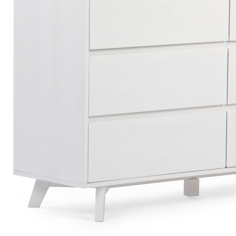 Commode scandinave à 6 tiroirs Lauritzen, Blanc