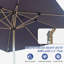 Parasol de patio rectangulaire avec fonction de levage et d'inclinaison à manivelle (base non incluse)-1725633306