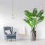 Arbre artificiel dans un pot de fleurs moderne, décoration d'arbre en soie artificielle Monstera (pot et arbre)