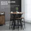 Ensemble de table de bar et de chaises 5 pièces, table de salle à manger compacte avec 4 tabourets pour pub et cuisine