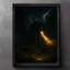 Art encadré noir, fantaisie sombre, cracheur de feu, art rétro, impressions encadrées-738064554