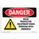 OSHA Danger Wear Protective Equipment with Ammonia Sign