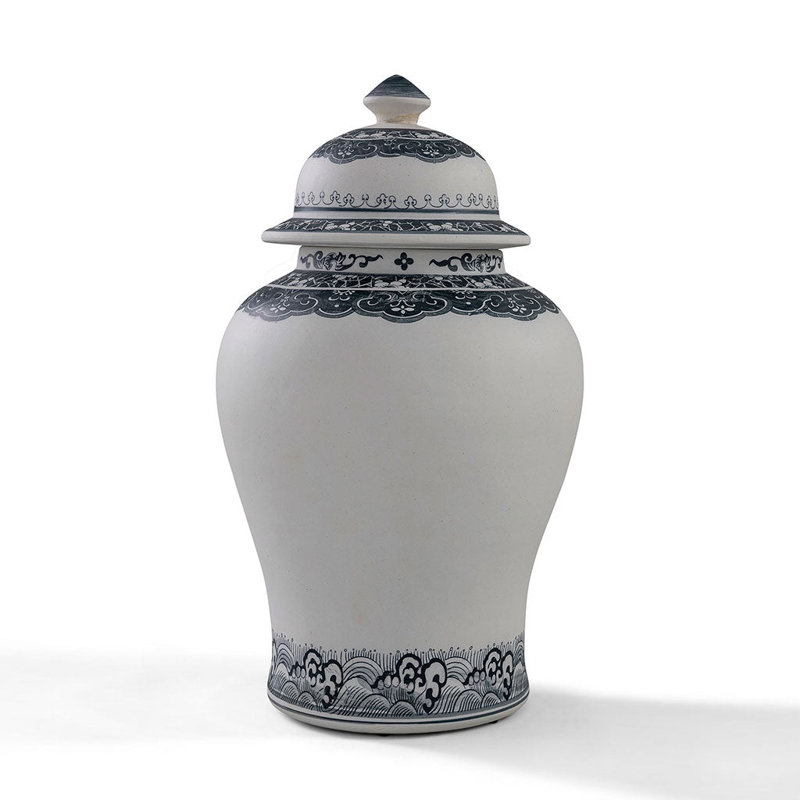 Ming indigo jar, Large