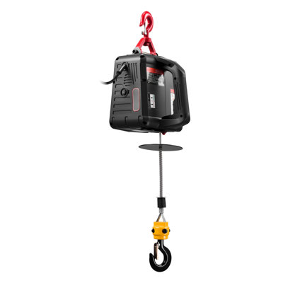 2-in-1 Electric Hoist Winch, 1100 lbs Capacity, 25 ft Lifting Height, Portable Power Crane with Wireless and Manual Remote for Garage, Warehouse, and Factory Use