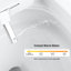Toilette intelligente avec bidet intégré, fonction d'ouverture / fermeture automatique, commande de nuit et bouton latéral, salle de bain en céramique blanche moderne, profondeur de 26,95 po, largeur de 15,66 po, hauteur de 17,91 po, poids de 87,03 lb