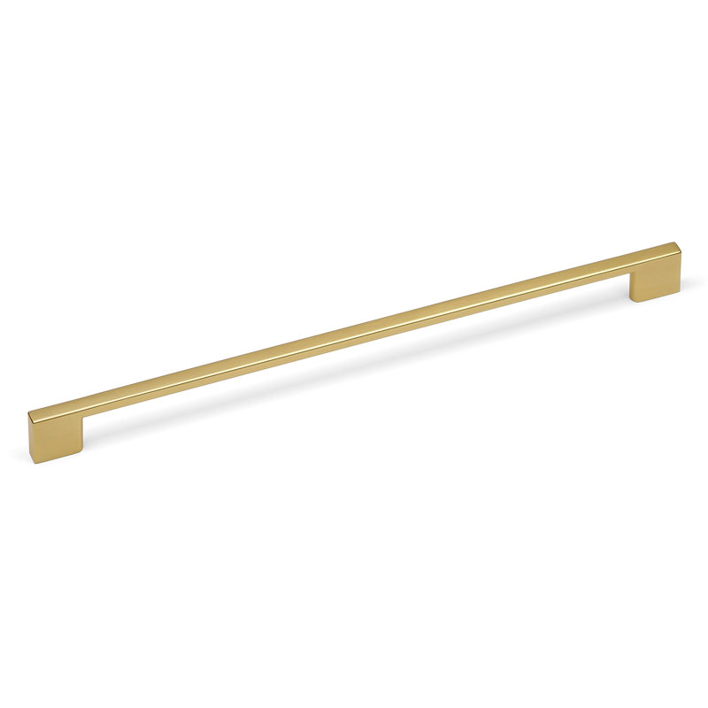 Brushed Brass Slim Square D-Bar Handles, 320mm
