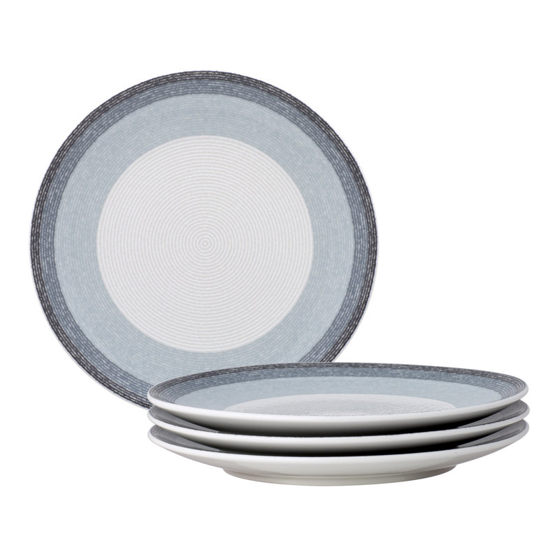 Noritake Colorscapes Layers Coupe Salad Plates, 8 1/4", Ash