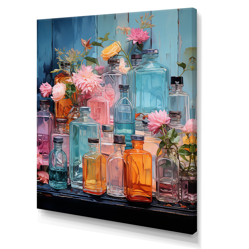 Élixir de toilette - Parfum d'art mural, H 44 po x l 34 po x P 1,5 po, Toile tendue