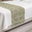 Chemin de lit Ambesonne Victorian Flora Damask Motif rococo gris jaune vert sauge-106938610