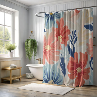 Rideau de douche 1 pièce Flower Revival